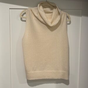 Aritzia Babaton Luxe Cashmere Tanning Sleevelss Sweater, XL, Whisper White